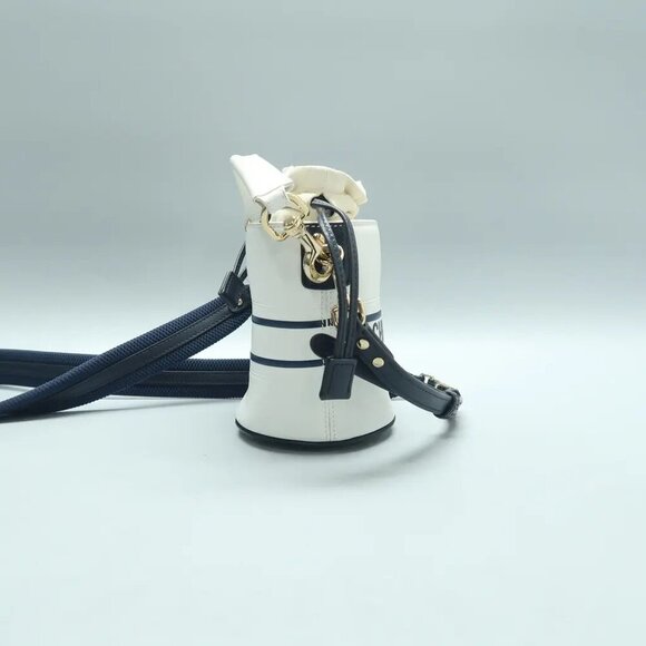 DIOR Dior Vibe Bucket White Leather Satchel 986-122224 - Picture 4 of 10